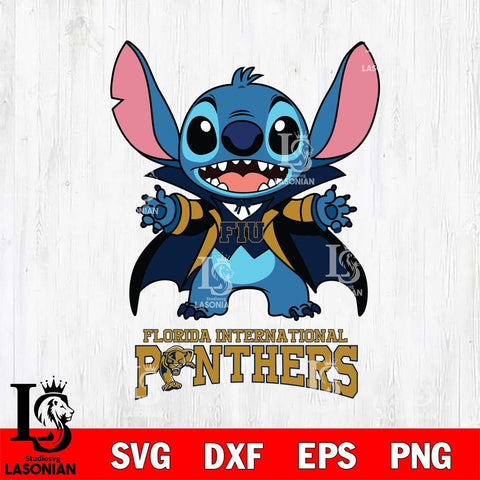 Florida International Panthers Stitch Vampire halloween Svg Eps Dxf Png File, NCAA svg, Digital Download, Instant Download