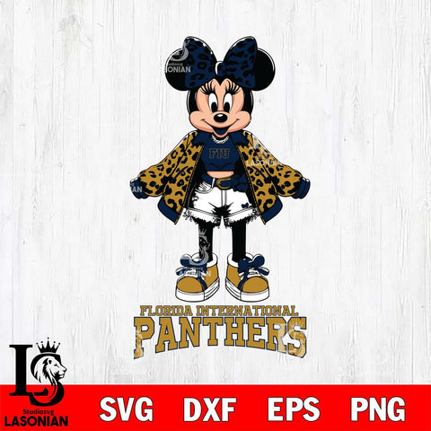 Florida International Panthers Style Minnie Disney Svg Eps Dxf Png File, Digital Download, Instant Download