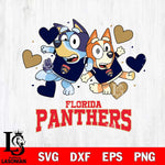 Florida Panthers Bluey & Bingo 10 Svg Eps Dxf Png File, NHL svg, Digital Download, Instant Download