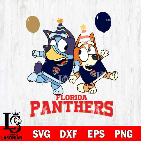 Florida Panthers Bluey & Bingo 11 Svg Eps Dxf Png File, NHL svg, Digital Download, Instant Download