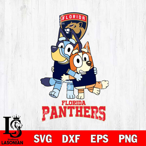 Florida Panthers Bluey & Bingo 12 Svg Eps Dxf Png File, NHL svg, Digital Download, Instant Download