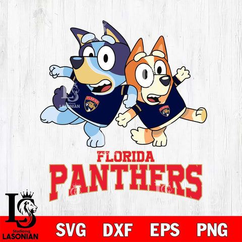 Florida Panthers Bluey & Bingo 13 Svg Eps Dxf Png File, NHL svg, Digital Download, Instant Download