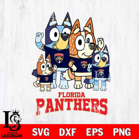 Florida Panthers Bluey & Bingo 14 Svg Eps Dxf Png File, NHL svg, Digital Download, Instant Download