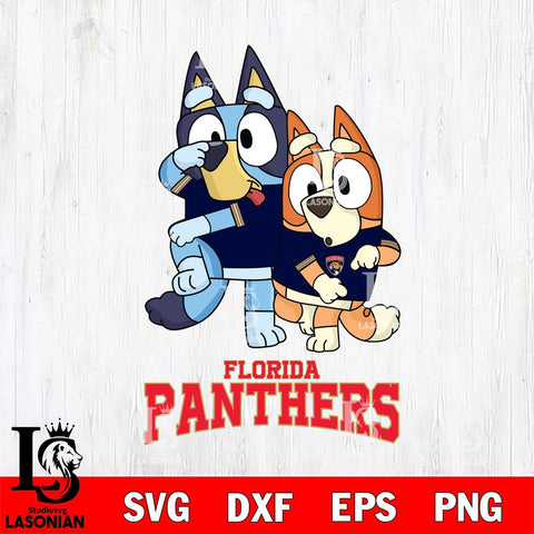 Florida Panthers Bluey & Bingo 18 Svg Eps Dxf Png File, NHL svg, Digital Download, Instant Download