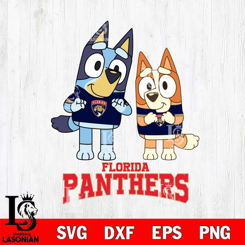 Florida Panthers Bluey & Bingo 6 Svg Eps Dxf Png File, NHL svg, Digital Download, Instant Download