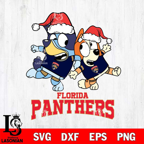 Florida Panthers Bluey Christmas Holiday Svg Eps Dxf Png File, Digital Download