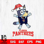 Florida Panthers Bluey Happy Christmas Svg Eps Dxf Png File, Digital Download