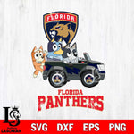 Florida Panthers Bluey friends Svg Eps Dxf Png File, NHL svg, Digital Download, Instant Download