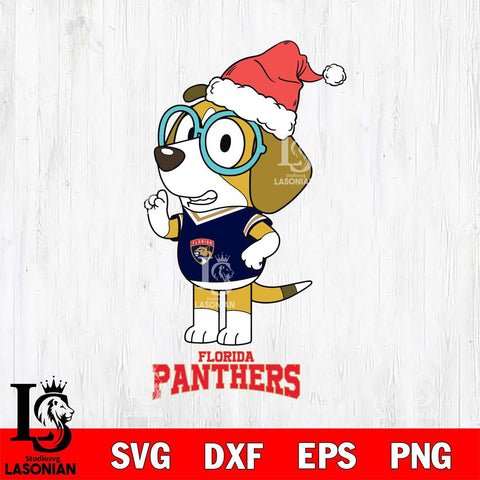 Florida Panthers Christmas Bluey Honey Sport Svg, Christmas Svg , NHL svg , Digital Download, dxf eps png pdf file