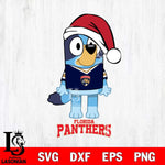 Florida Panthers Christmas Bluey Sport Svg, Christmas Svg , NHL svg , Digital Download, dxf eps png pdf file