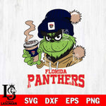 Florida Panthers Grinch Cofffe Hoodie Cut Files, Cricut,Christmas Svg Dxf Eps Png file , Digital Download