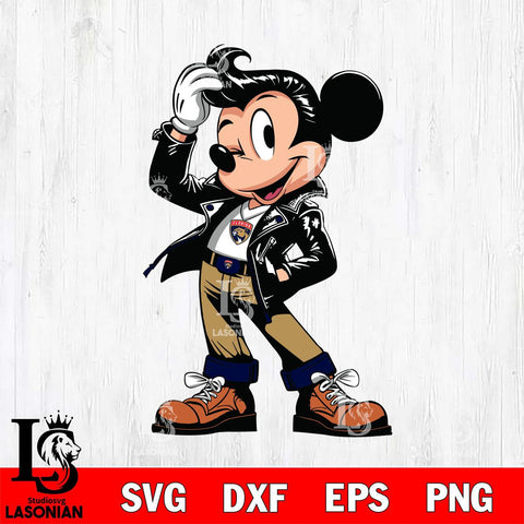 Florida Panthers Handsome Mickey Mouse Svg Eps Dxf Png File, Digital Download, Instant Download