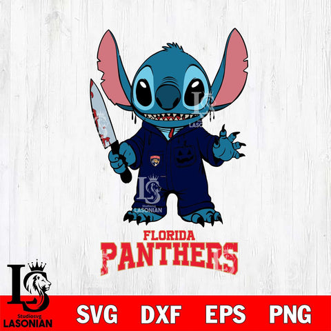 Florida Panthers Stitch Horror 2 Svg Eps Dxf Png File, NHL svg, Digital Download, Instant Download