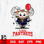 Florida Panthers Stitch Pennywise Halloween Svg Eps Dxf Png File, Digital Download, Instant Download