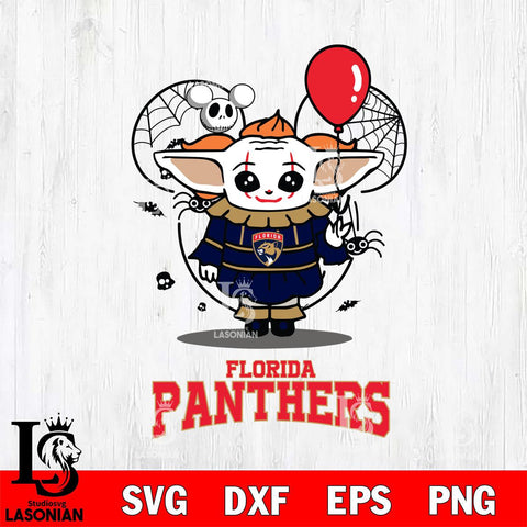 Florida Panthers Stitch Pennywise Halloween Svg Eps Dxf Png File, Digital Download, Instant Download