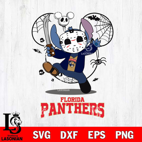 Florida Panthers Stitch jason voorhees Halloween Svg Eps Dxf Png File, Digital Download, Instant Download