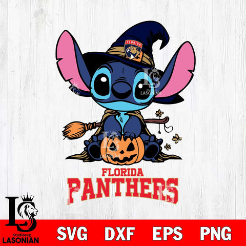 Florida Panthers Stitch witch Svg Eps Dxf Png File, NHL svg, Digital Download, Instant Download