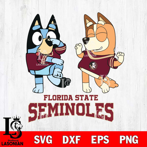 Florida State Seminoles Bluey Chilli Sport Svg Eps Dxf Png File, Digital Download, Instant Download