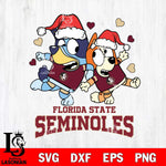 Florida State Seminoles Bluey Christmas NFL Svg Eps Dxf Png File, Digital Download