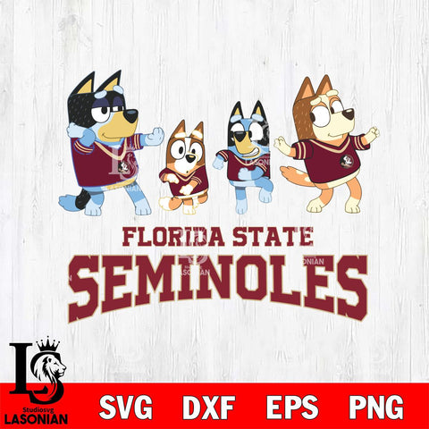 Florida State Seminoles Bluey Dance Mode Squats Svg Eps Dxf Png File, Digital Download, Instant Download