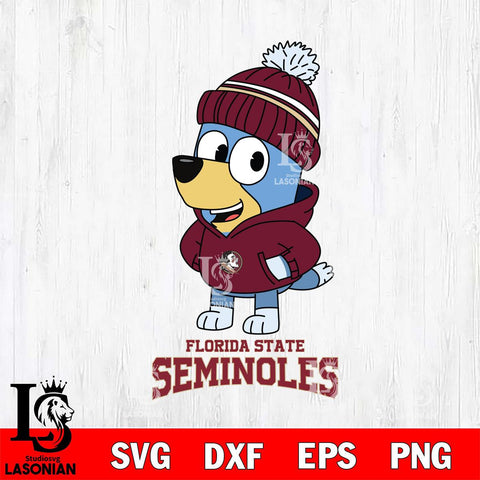 Florida State Seminoles Bluey Hoodie Sport Svg Eps Dxf Png File, Digital Download ,Instant Download, Cricut File