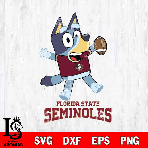 Florida State Seminoles Bluey Sport Football Svg Eps Dxf Png File,NCAA Svg Files,Bluey svg ,Digital Download ,Instant Download, Cricut File