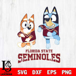 Florida State Seminoles Bluey with Chilli Dance Svg Eps Dxf Png File, Digital Download, Instant Download