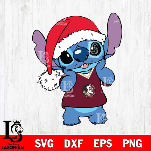 Florida State Seminoles Cute Stitch Christmas Svg Eps Dxf Png File, Digital Download, Instant Download