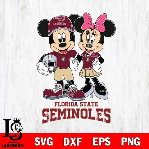 Florida State Seminoles Mickey Minnie Mouse Helmet Svg Eps Dxf Png File, NCAA svg , File Cut , Digital Download , Instant Download, Cut Svg Files