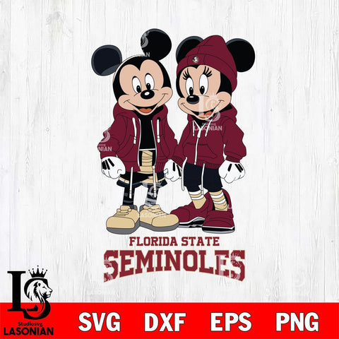 Florida State Seminoles Mickey Minnie Mouse Rugby Svg Eps Dxf Png File, NCAA svg , File Cut , Digital Download , Instant Download, Cut Svg Files