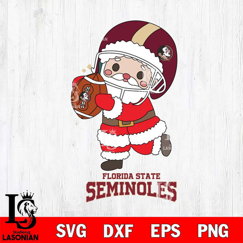 Florida State Seminoles Santa Claus Cute Svg dxf eps png pdf file,NCAA svg,Digital Download,Cricut file