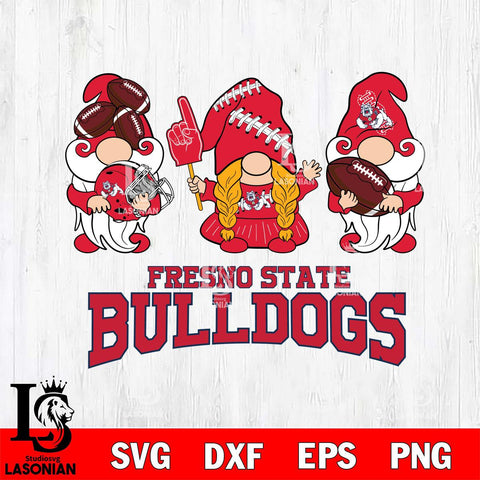 Fresno State Bulldogs 3 Gnomes Football Svg Eps Dxf Png File, Digital Download, Instant Download