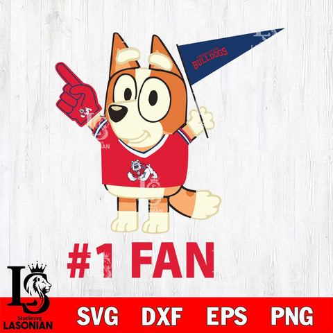 Fresno State Bulldogs Bingo 1# Fan Svg Eps Dxf Png File,NCAA Svg Files,Bluey svg ,Digital Download ,Instant Download, Cricut File