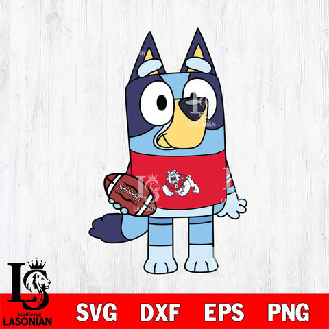 Fresno State Bulldogs Bluey 2 Svg Eps Dxf Png File, Digital Download, Instant Download