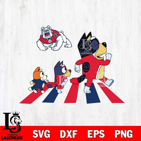 Fresno State Bulldogs Bluey 6 Svg Eps Dxf Png File, Digital Download, Instant Download