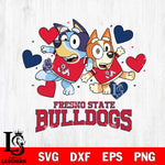 Fresno State Bulldogs Bluey & Bingo 10 Svg Eps Dxf Png File, NCAA svg, Digital Download, Instant Download