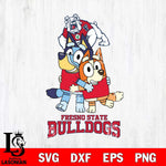 Fresno State Bulldogs Bluey & Bingo 3 Svg Eps Dxf Png File, NCAA svg, Digital Download, Instant Download