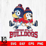 Fresno State Bulldogs Bluey & Bingo 8 Svg Eps Dxf Png File, NCAA svg, Digital Download, Instant Download