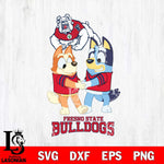 Fresno State Bulldogs Bluey Chilli Dance Svg Eps Dxf Png File, Digital Download, Instant Download