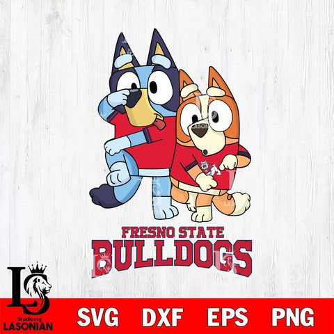 Fresno State Bulldogs Bluey Chilli Dance Mode Svg Eps Dxf Png File, Digital Download, Instant Download