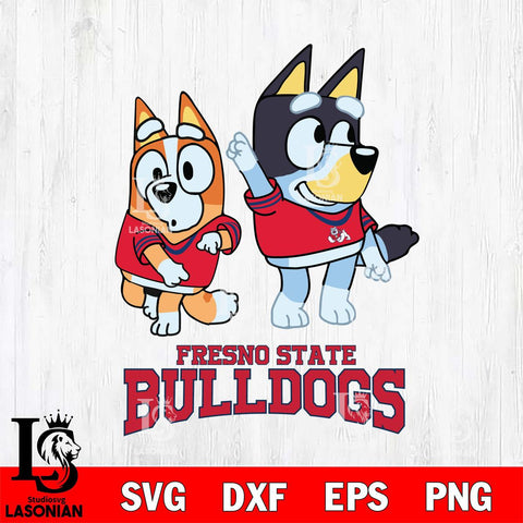 Fresno State Bulldogs Bluey Chilli Mode Dance Svg Eps Dxf Png File, Digital Download, Instant Download