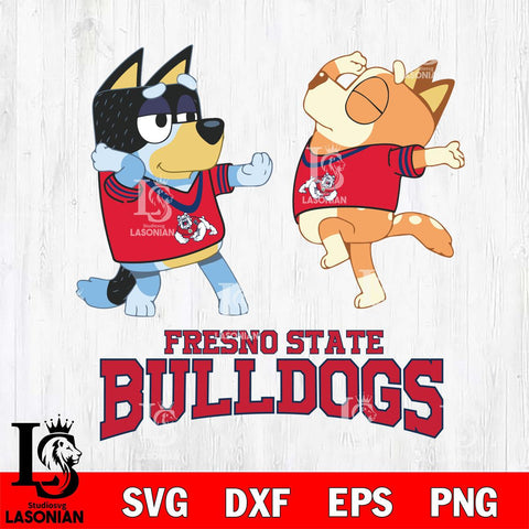 Fresno State Bulldogs Bluey Dance Svg Eps Dxf Png File, Digital Download, Instant Download