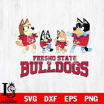 Fresno State Bulldogs Bluey Dance Squats Svg Eps Dxf Png File, Digital Download, Instant Download