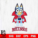 Fresno State Bulldogs Bluey Dracula Halloween Svg Eps Dxf Png File, Digital Download, Instant Download