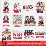 Fresno State Bulldogs Bluey Halloween NCAA 12 SVG Eps Dxf Png File, Bundle NCAA svg, Digital Download, Instant Download