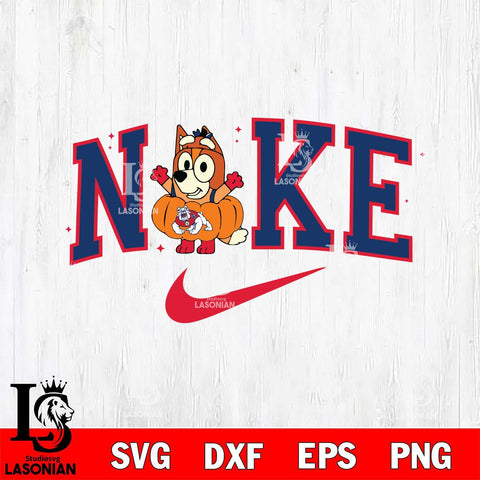 Fresno State Bulldogs Bluey Halloween Nike NCAA Svg Eps Dxf Png File, Digital Download, Instant Download