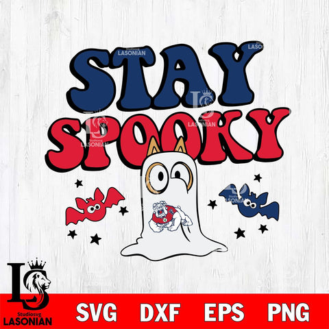 Fresno State Bulldogs Bluey Halloween Stay Spooky Svg Eps Dxf Png File, Digital Download, Instant Download