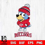 Fresno State Bulldogs Bluey Hoodie Sport Svg Eps Dxf Png File, Digital Download ,Instant Download, Cricut File