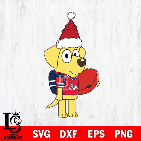 Fresno State Bulldogs Bluey Lucky Christmas Svg Eps Dxf Png File, Digital Download, Instant Download