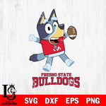 Fresno State Bulldogs Bluey Sport Football Svg Eps Dxf Png File,NCAA Svg Files,Bluey svg ,Digital Download ,Instant Download, Cricut File